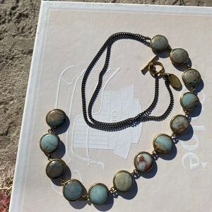 Beautiful Green & Blue Marble Necklace by Lena Bernard